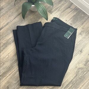 Ralph Lauren Black Pinstripe Straight Leg Pants